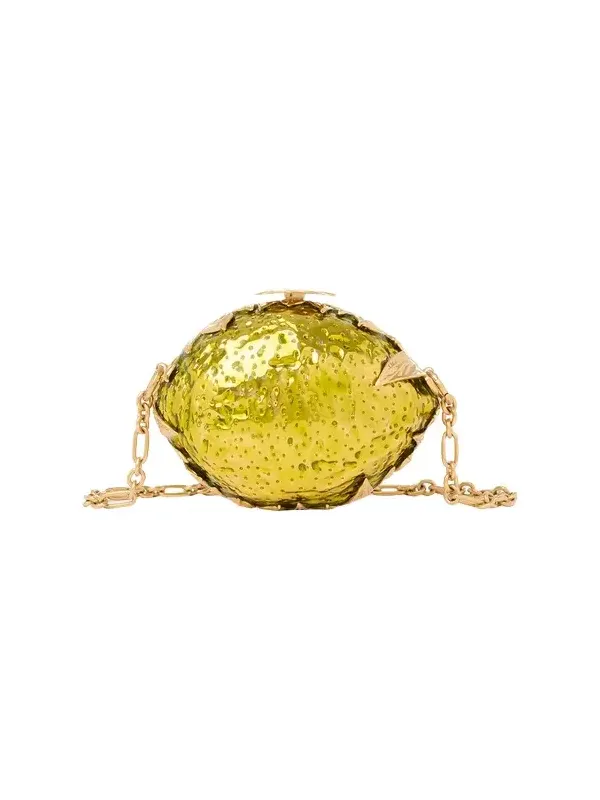 Chloé Tropicus lemon minaudière in brass Chloé Tropicus lemon minaudière in brass