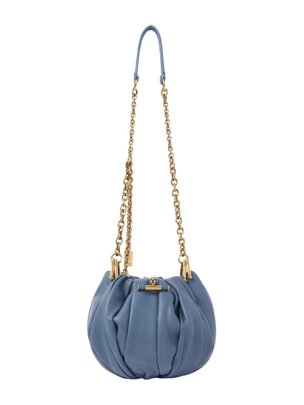 Chloé Plissé shoulder bag with chain in pleated leather