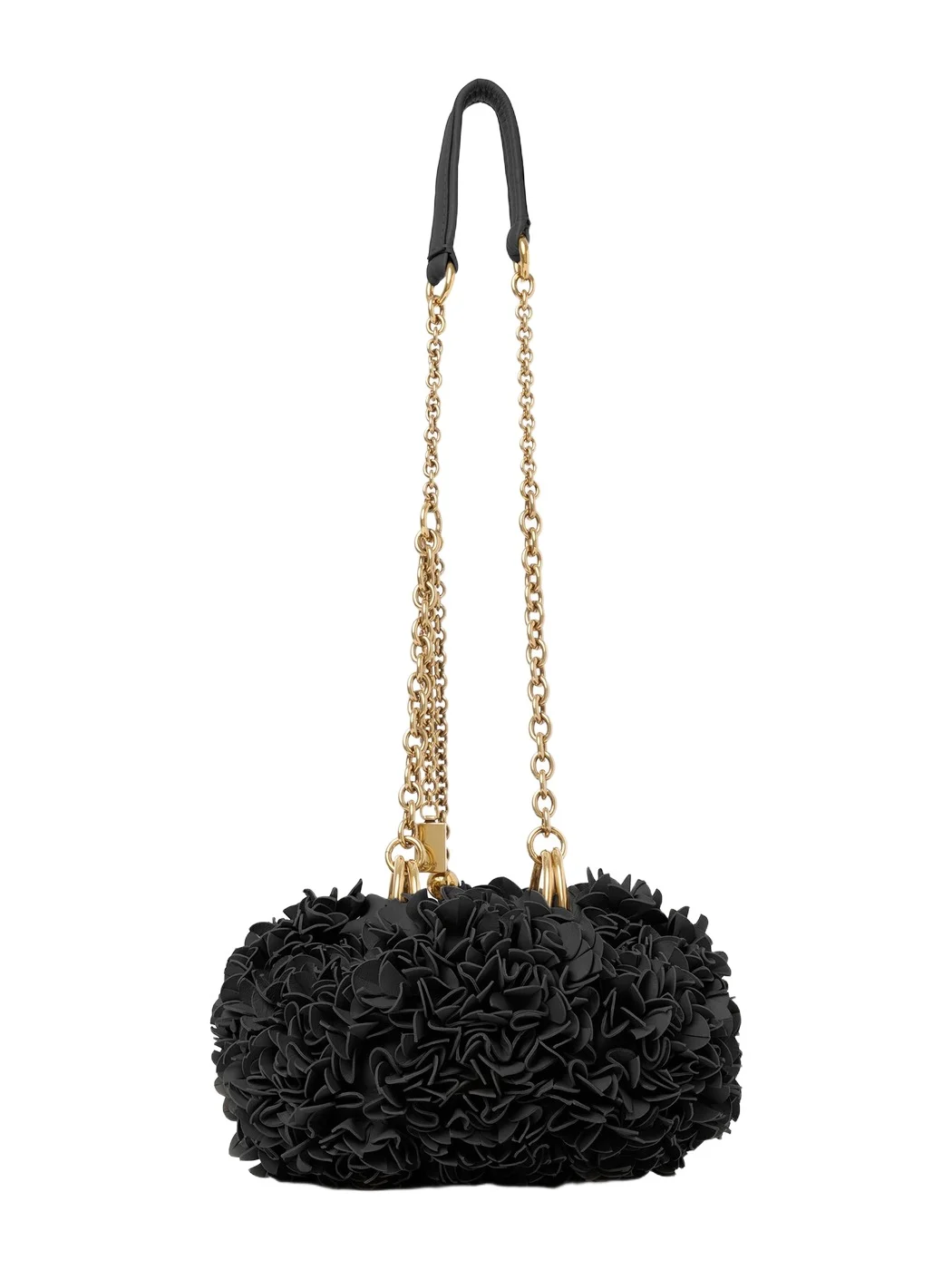 Chloé Plissé shoulder bag with chain in leather flowers Chloé Plissé shoulder bag with chain in leather flowers