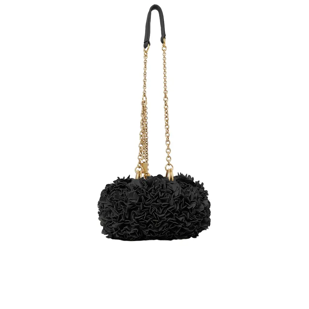 Chloé Chloé Plissé shoulder bag with chain in leather flowers | Image 1 Chloé Chloé Plissé shoulder bag with chain in leather flowers | Image 1
