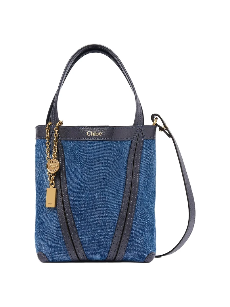 Chloé Small Chloé Spin tote bag in denim