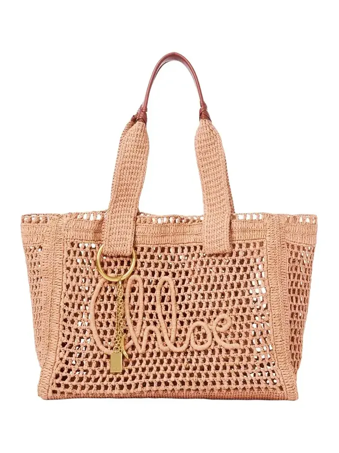 Summer Banana east-west tote bag in raffia Summer Banana east-west tote bag in raffia