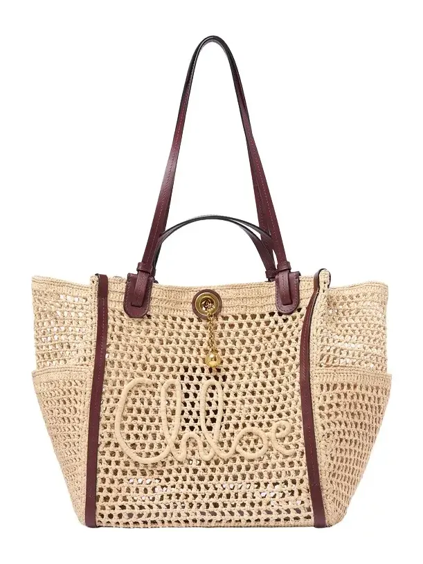 Chloé Iconic double carry bag in raffia Chloé Iconic double carry bag in raffia