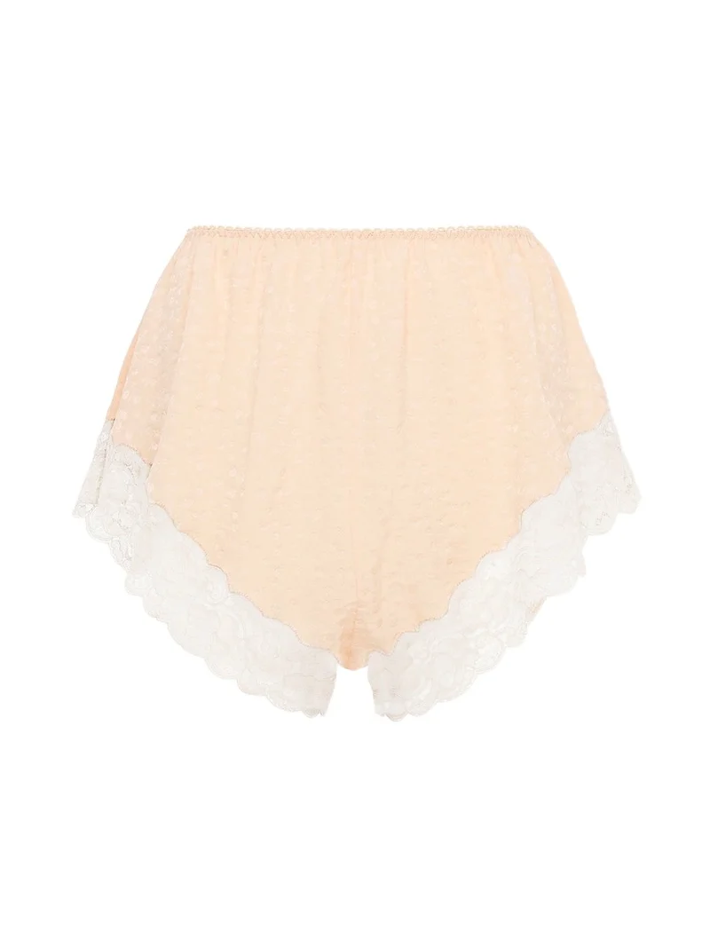 Chloé Lingerie shorts in silk jacquard & lace