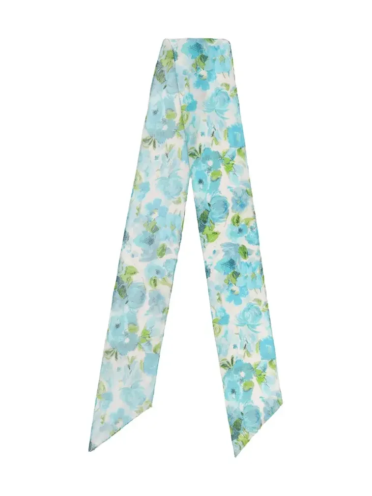 The Chloé Wild Flowers bandeau scarf in silk georgette