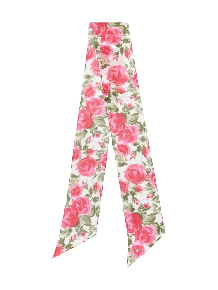 The Chloé Wild Flowers bandeau scarf in silk georgette