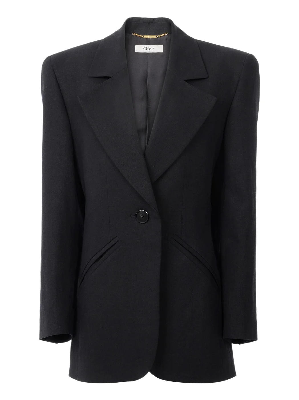 Chloé Oversized tailored jacket in linen crêpe