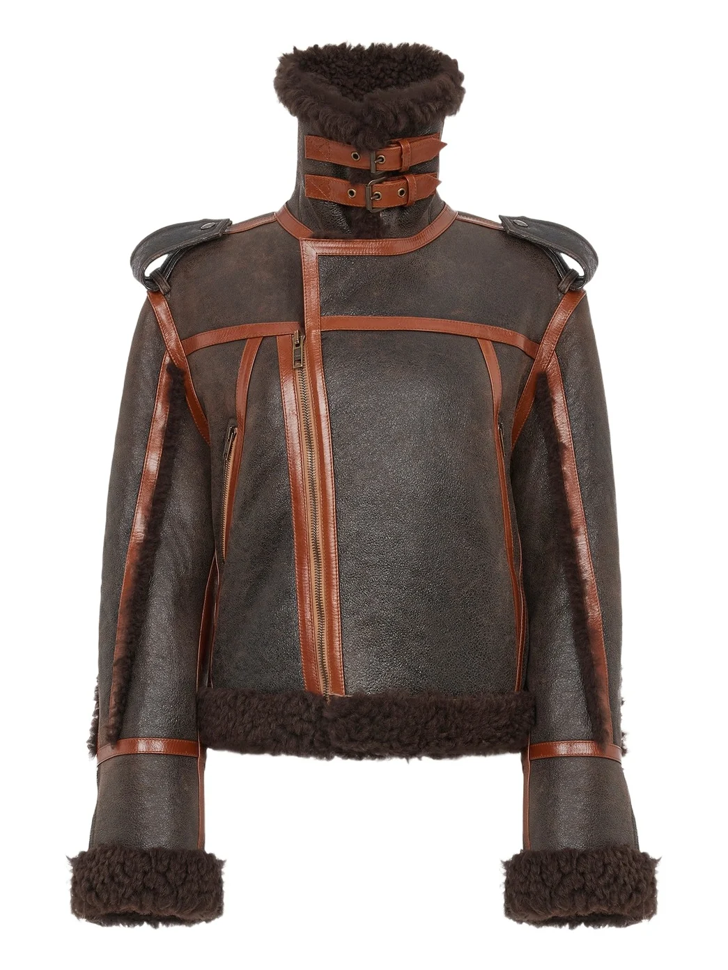High-neck jacket in shearling High-neck jacket in shearling