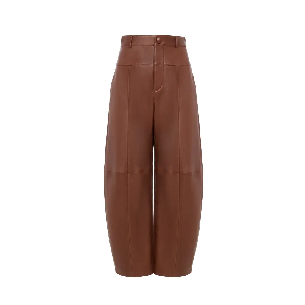 Chloé High-rise barrel pants in leather | Image 1 Chloé High-rise barrel pants in leather | Image 1