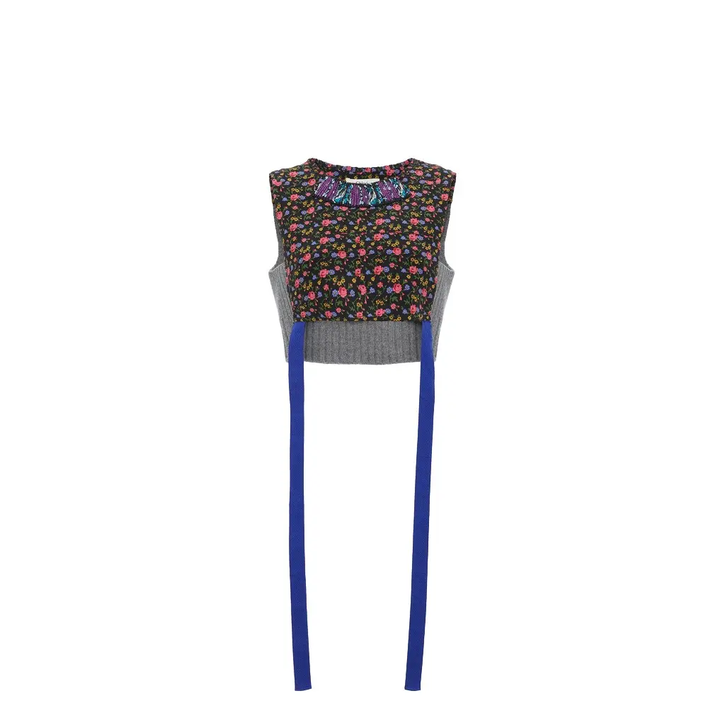 Chloé Hybrid cropped top in crêpe de chine | Image 1 Chloé Hybrid cropped top in crêpe de chine | Image 1