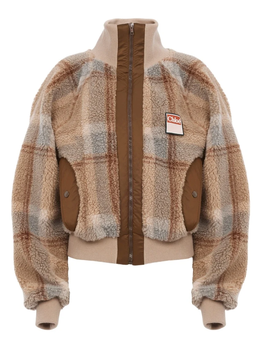 Chloé High-neck jacket in fleece