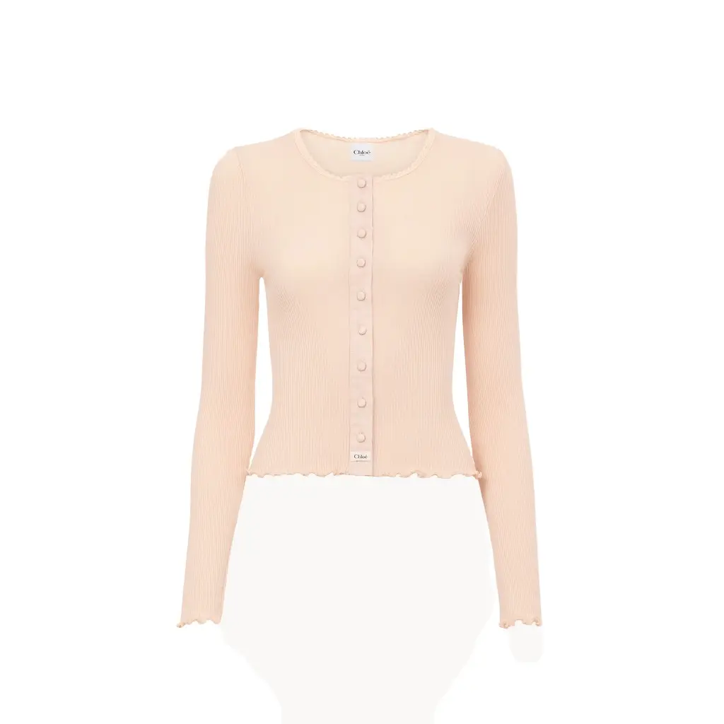 Chloé Fitted cardigan in cotton | Image 1 Chloé Fitted cardigan in cotton | Image 1