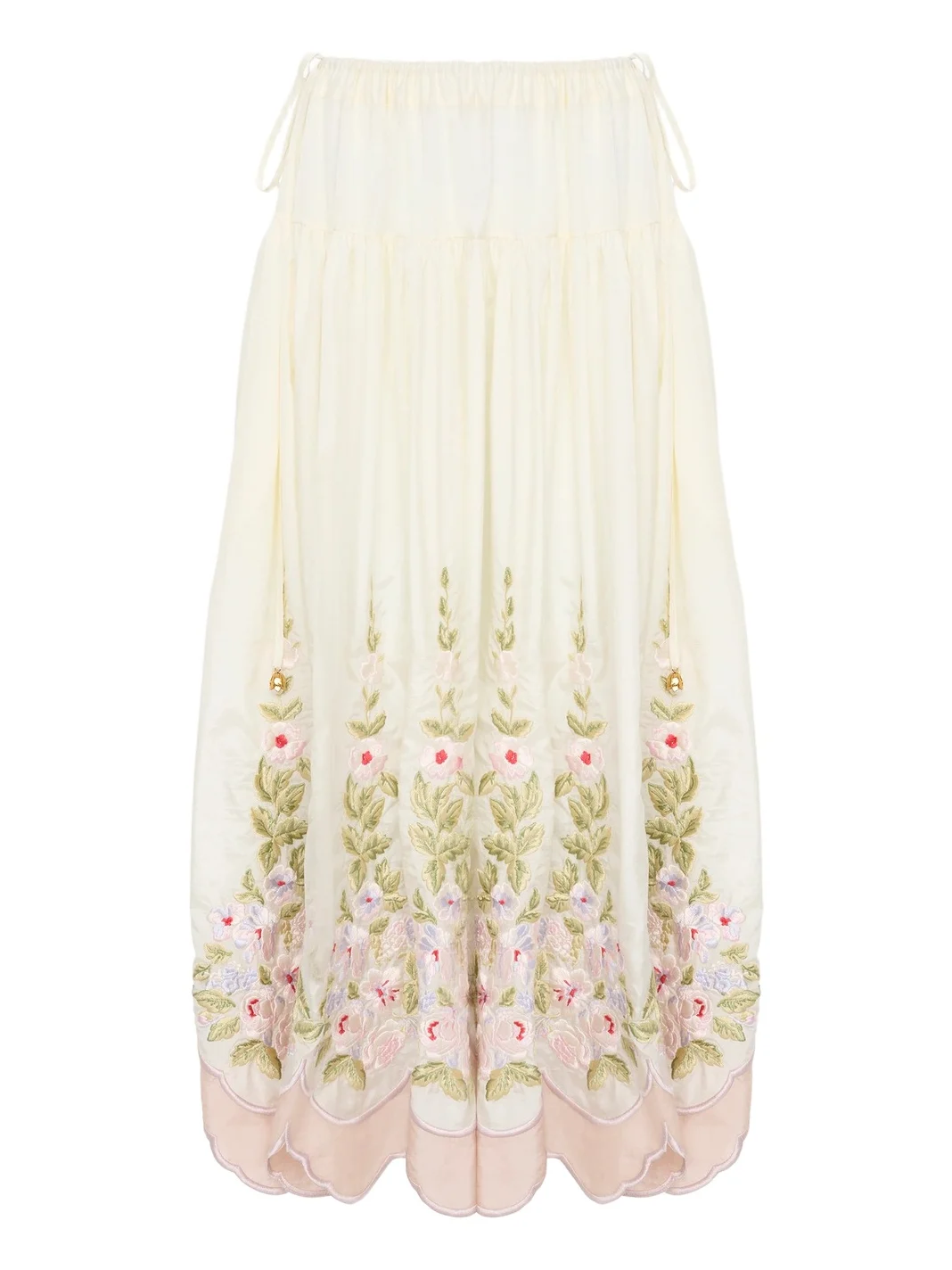 Chloé Gathered long skirt in technical taffeta