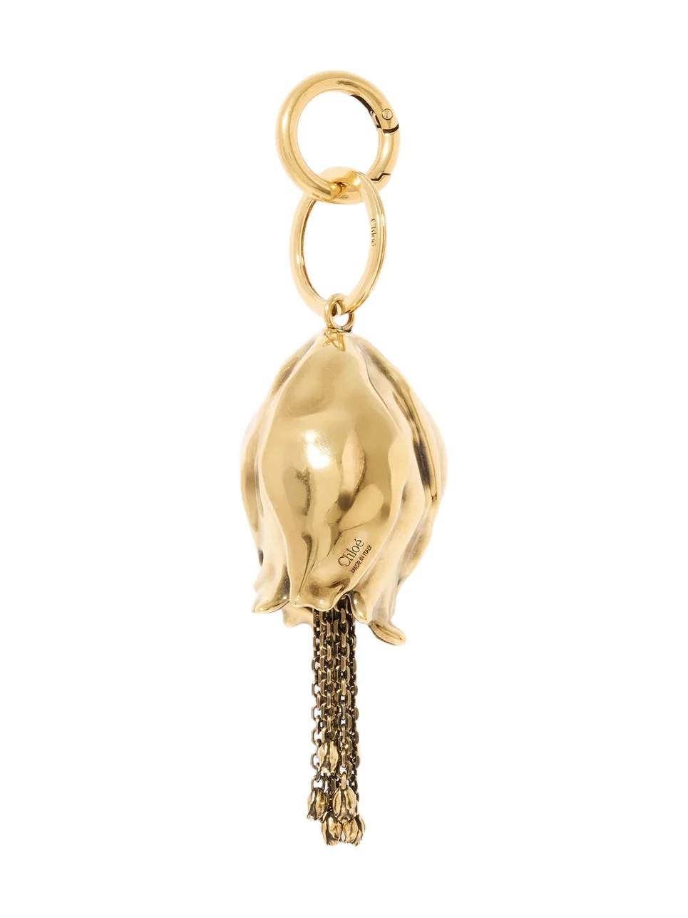 Chloé Chloé Symbols Tulip & Mini Tulips key ring bag charm in brass