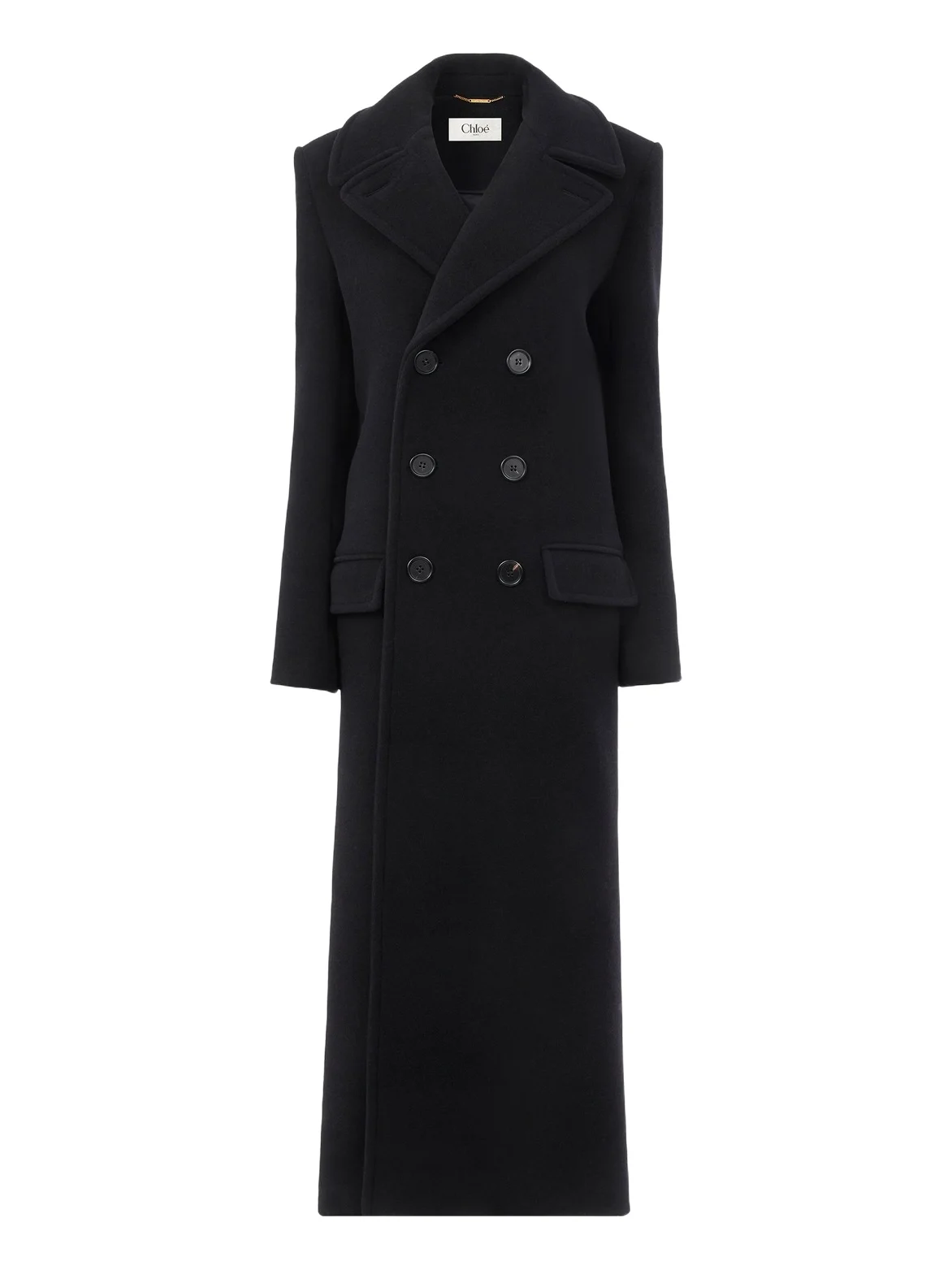 Chloé Long double-breasted coat in double-face wool