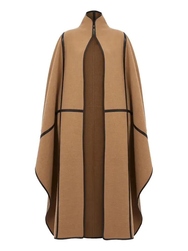 Oversized long cape coat in wool Oversized long cape coat in wool