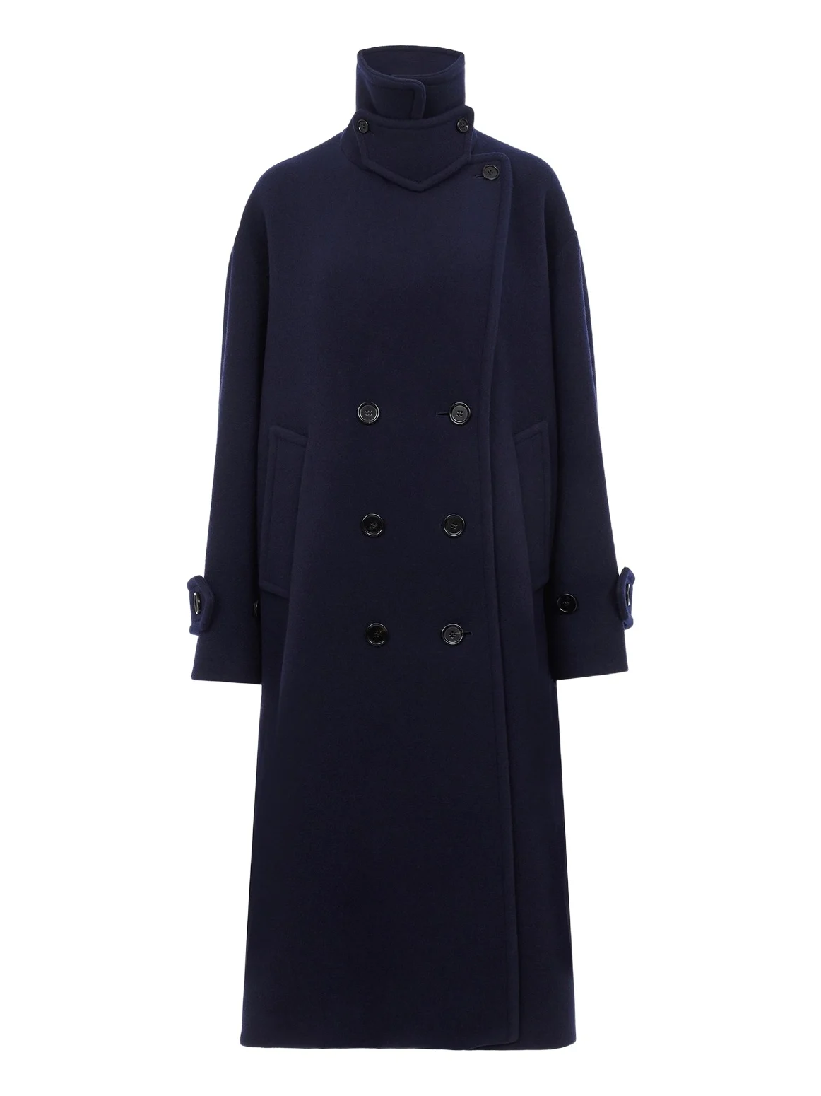Chloé Double-breasted oversized long coat in wool