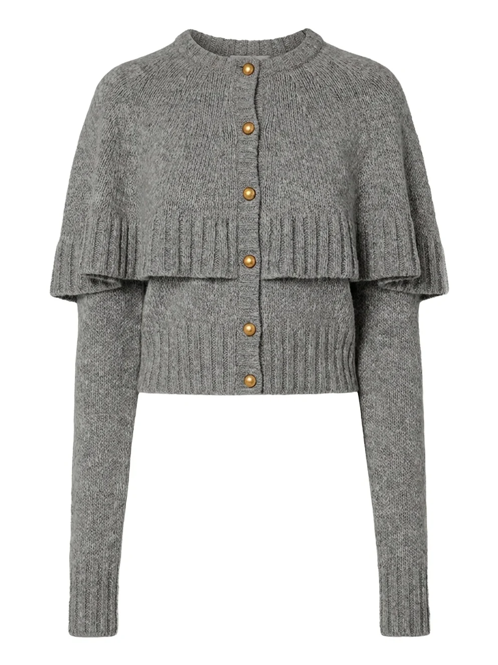 Cape cardigan in a wool & cashmere knit