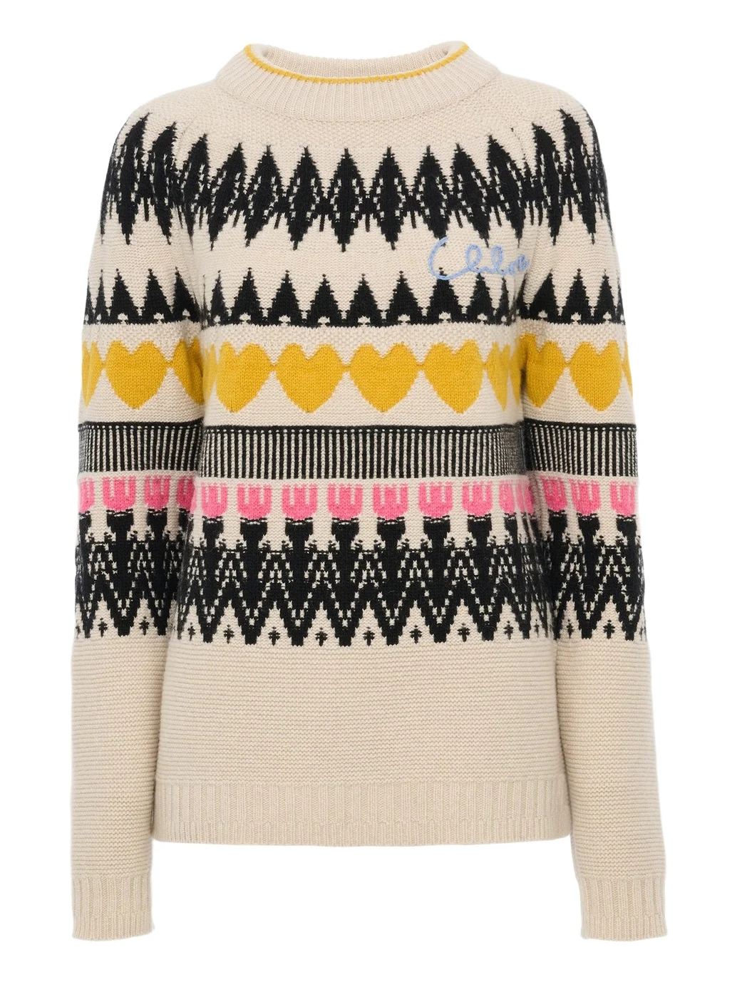 Generous logo sweater in a wool & cashmere knit Generous logo sweater in a wool & cashmere knit