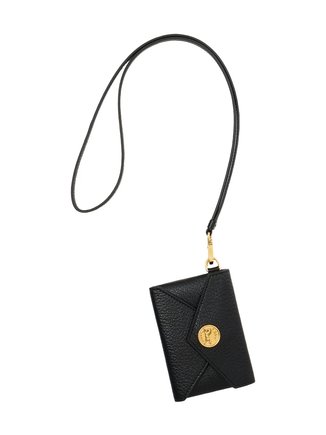 Chloé Envelope badge holder in grained leather