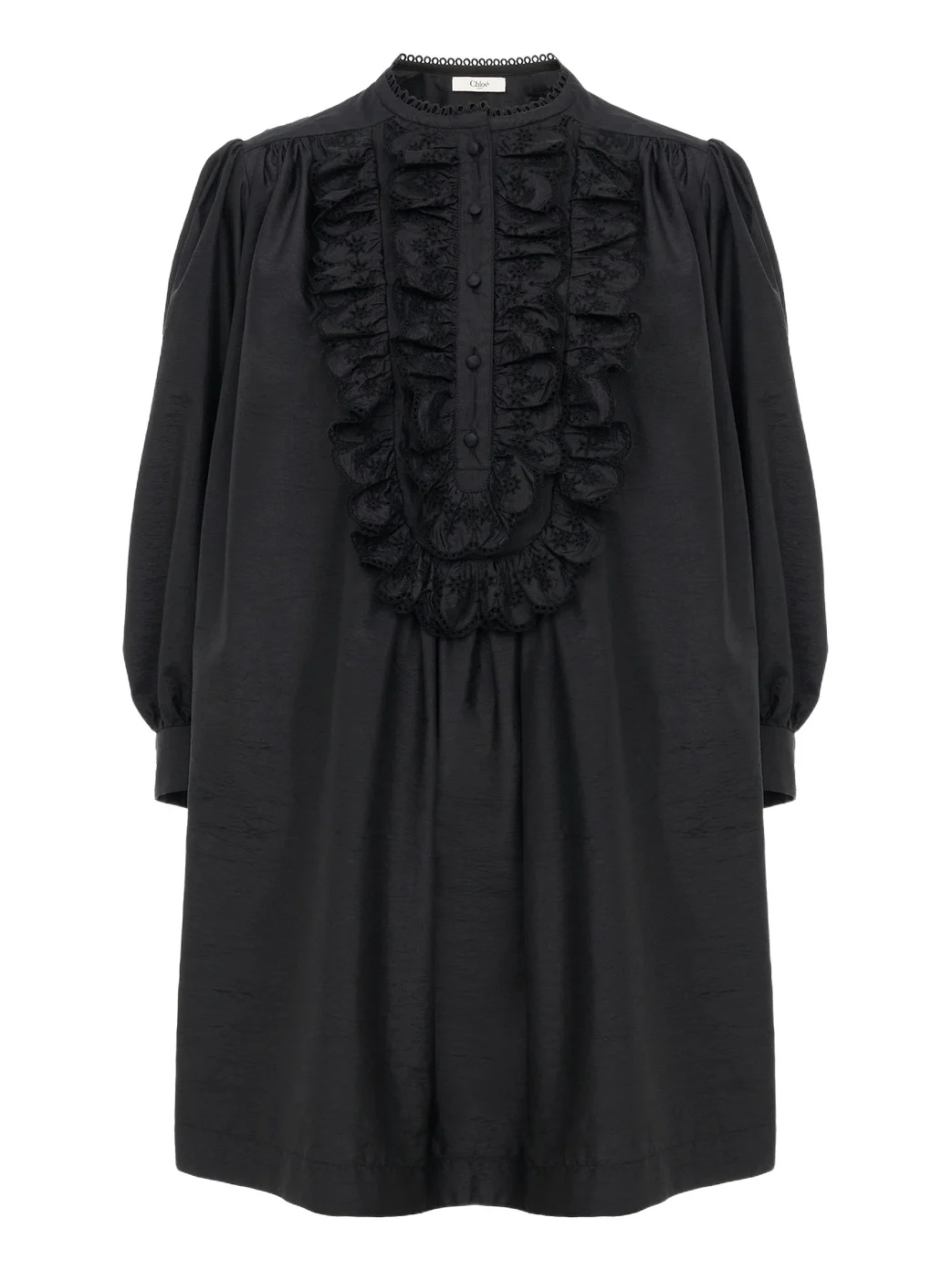 Chloé Long-sleeve mini dress in technical taffeta