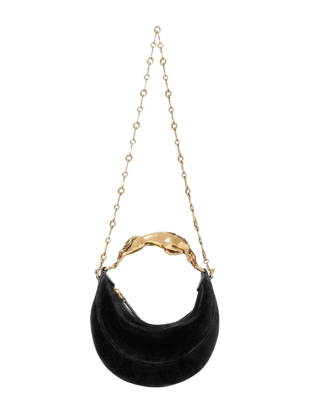 Chloé Small Chain Horse shoulder bag in velvet