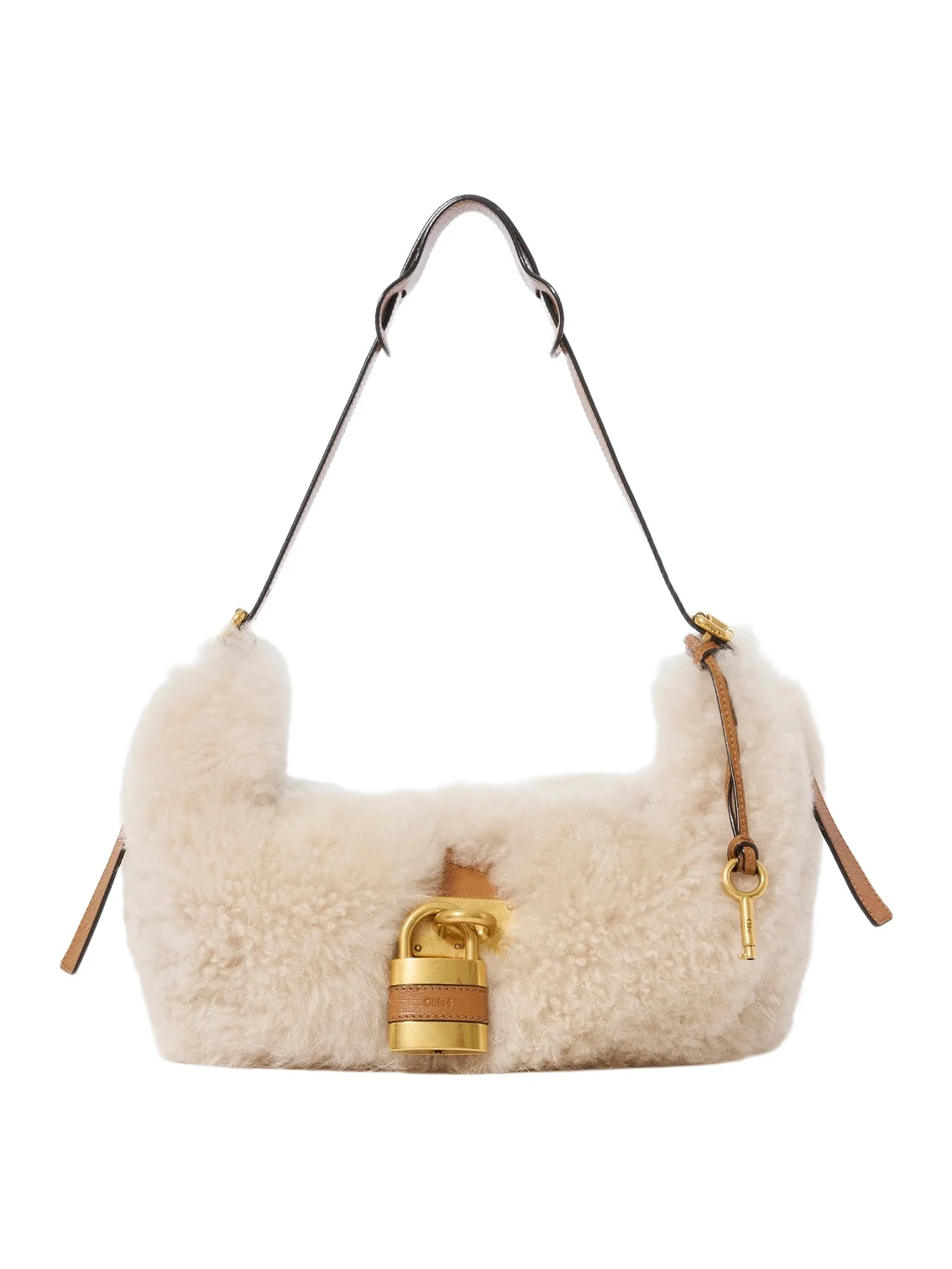 Chloé Paddington crossbody bag in shearling