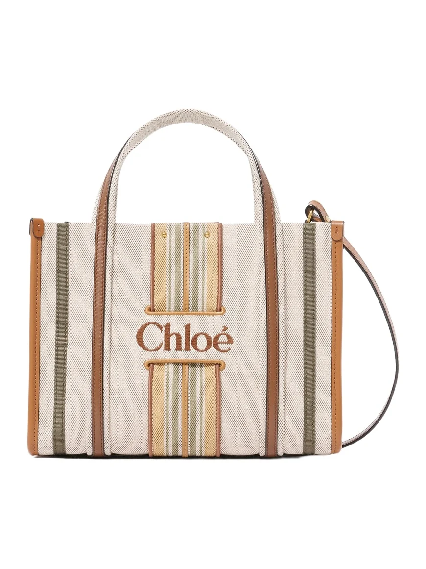 Chloé Small Woody Loop tote bag in canvas