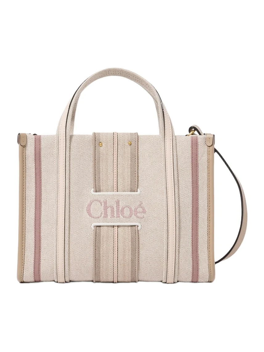 Chloé Small Woody Loop tote bag in canvas