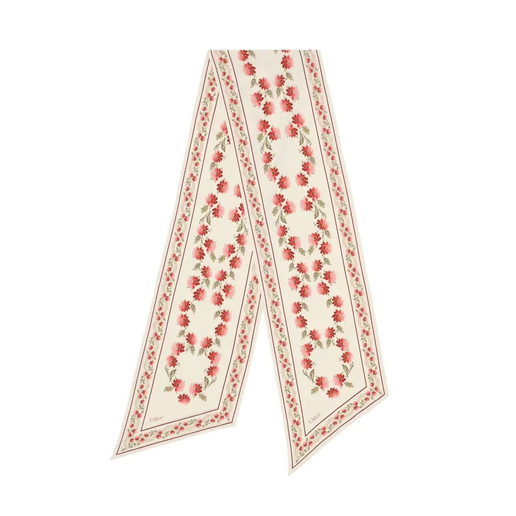 The Chloé Folk bandeau scarf in silk crêpe