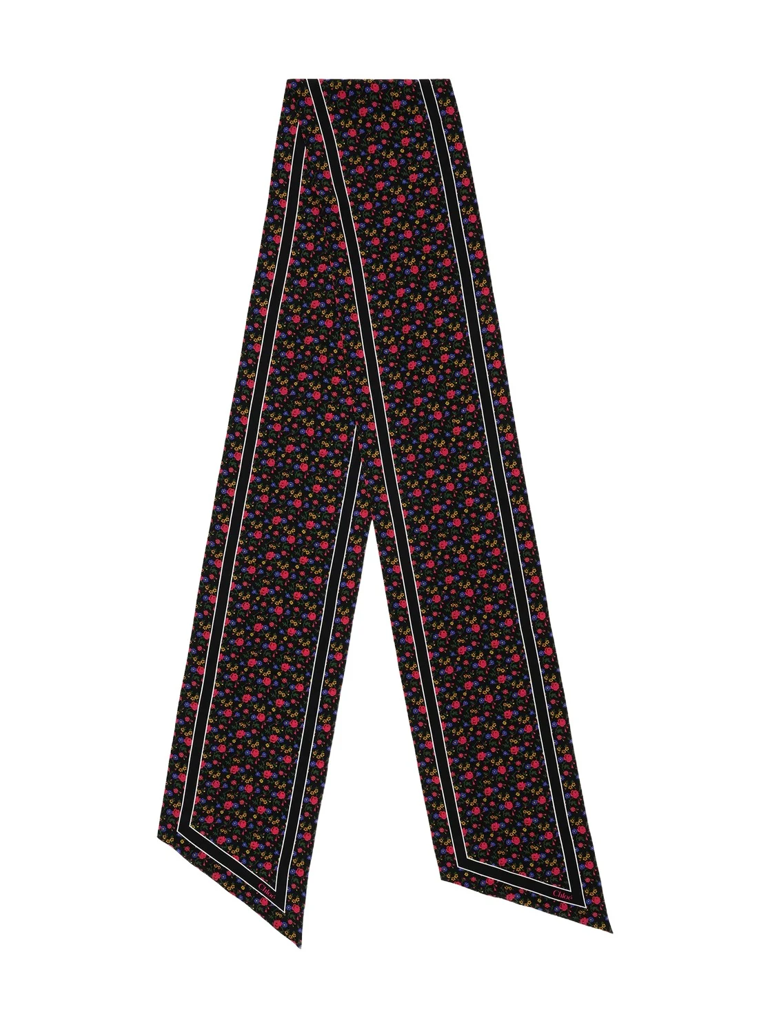 Chloé The Chloé Folk bandeau scarf in silk crêpe