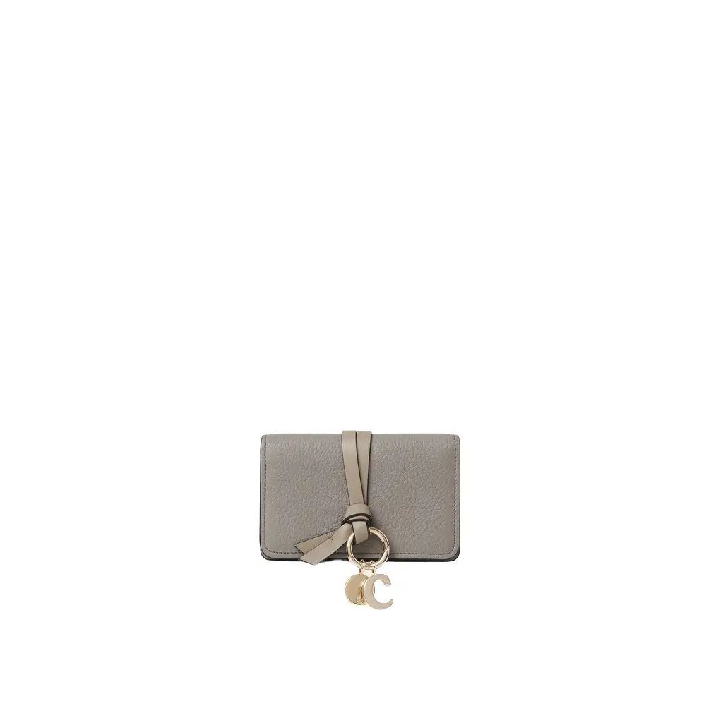 Chloé Alphabet card holder in grained leather | Image 1 Chloé Alphabet card holder in grained leather | Image 1