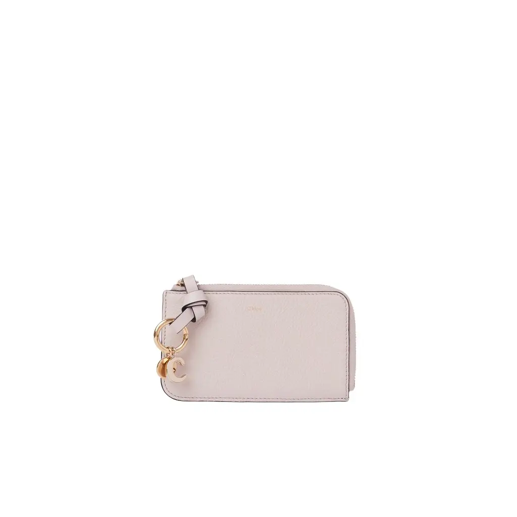 Alphabet wallet in grained leather