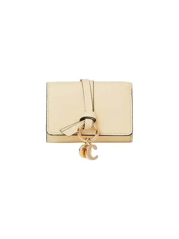 Chloé Mini Alphabet tri-fold in grained leather