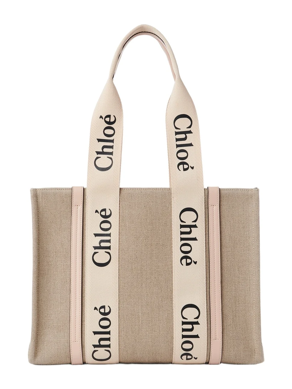 Chloé Woody tote bag in linen