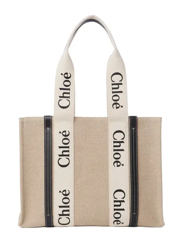 Woody tote bag in linen Woody tote bag in linen