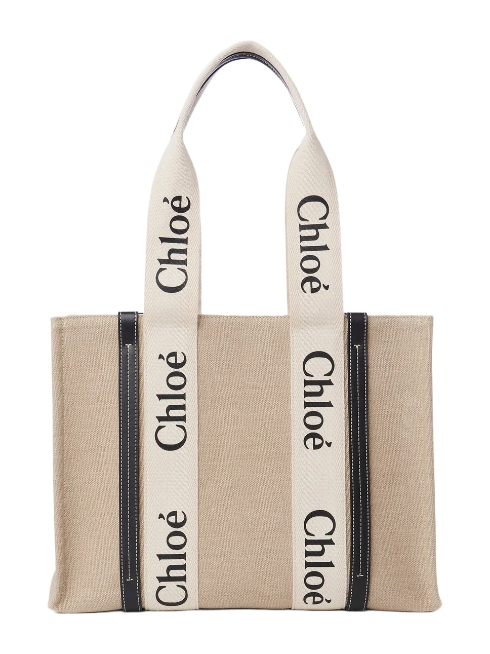 Chloé Woody tote bag in linen
