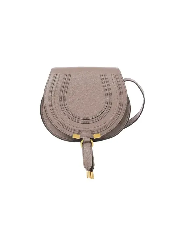 Small Marcie saddle bag in grained leather Small Marcie saddle bag in grained leather