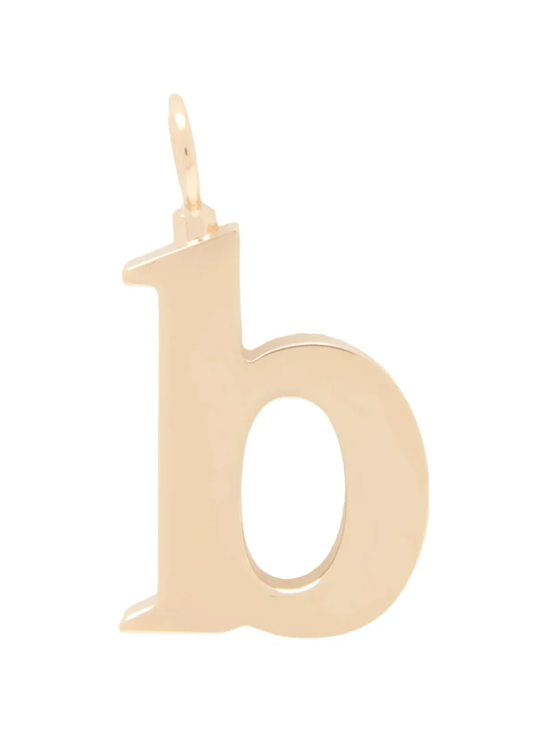 Alphabet letter B charm in brass