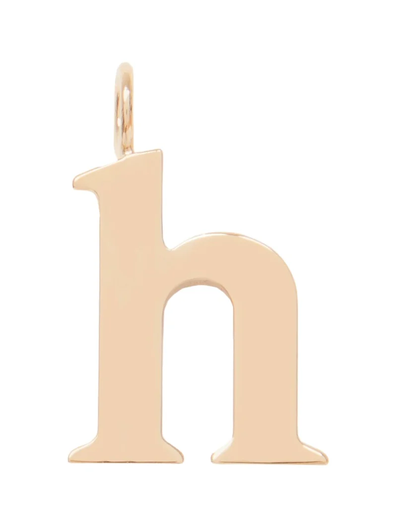 Alphabet letter H charm in brass Alphabet letter H charm in brass