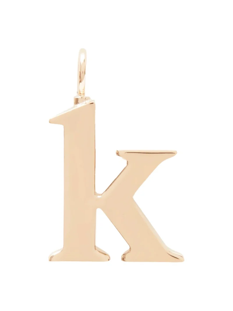 Alphabet letter K charm in brass Alphabet letter K charm in brass
