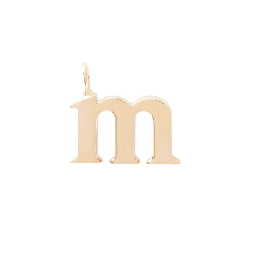 Chloé Alphabet letter M charm in brass | Image 1 Chloé Alphabet letter M charm in brass | Image 1