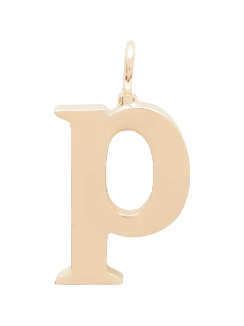 Alphabet letter P charm in brass Alphabet letter P charm in brass