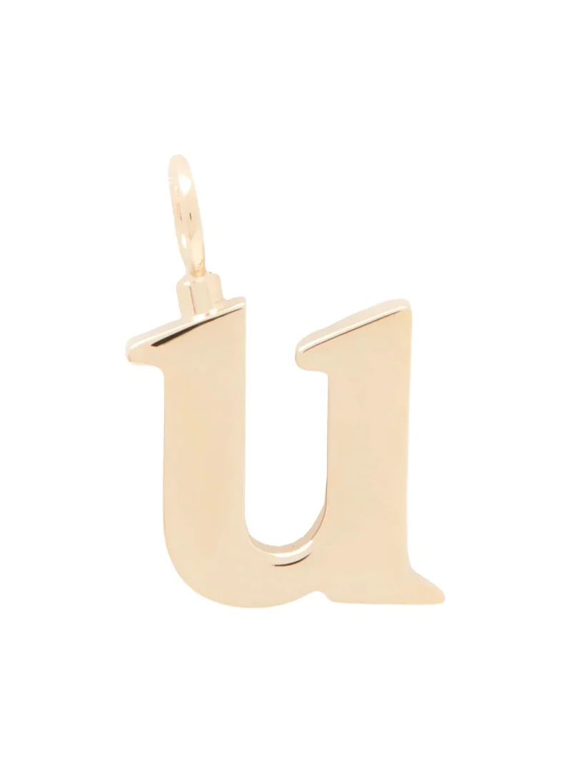 Alphabet letter U charm in brass Alphabet letter U charm in brass