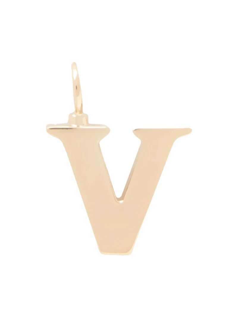 Alphabet letter V charm in brass Alphabet letter V charm in brass