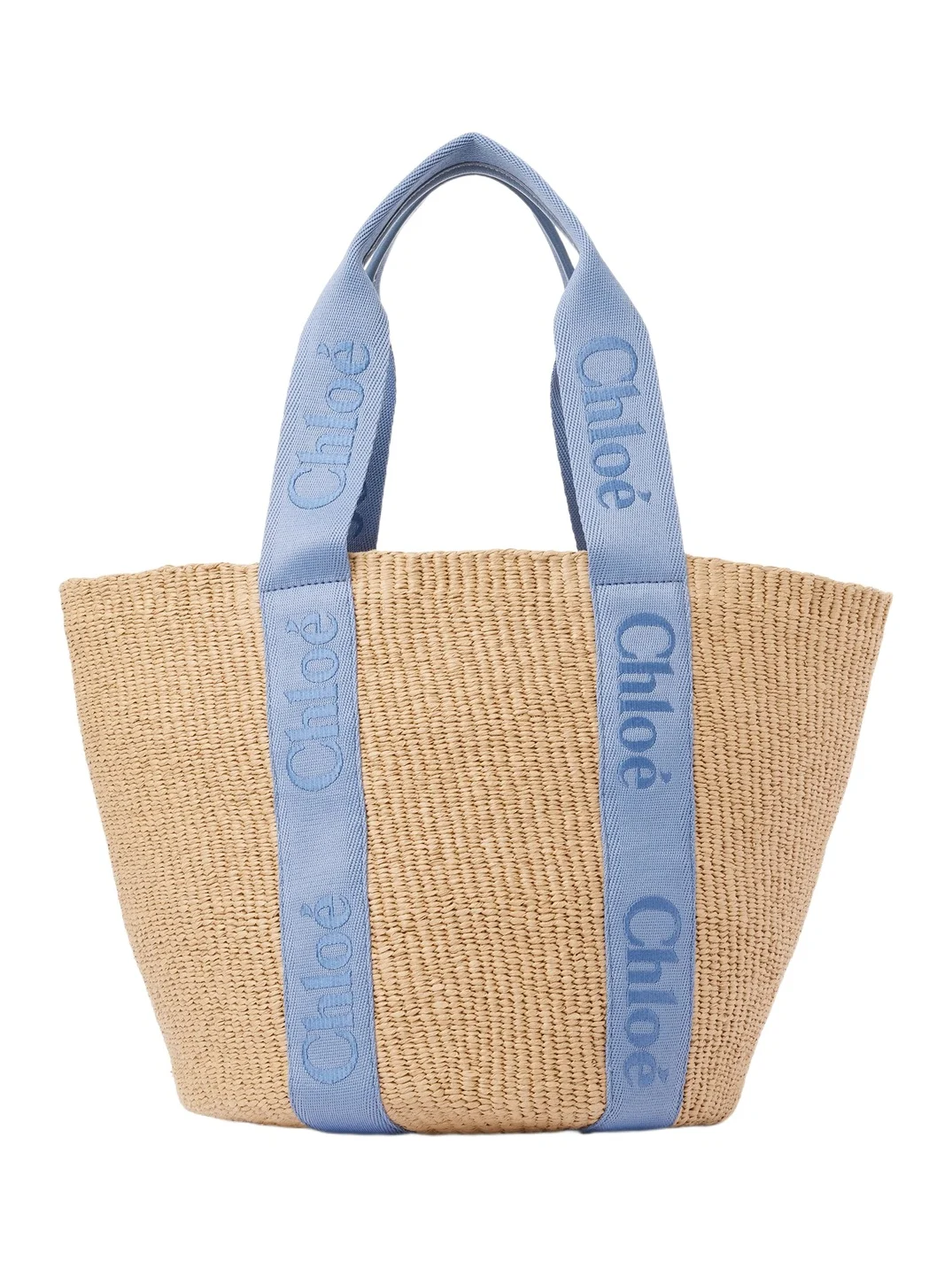 Chloé Large Woody basket in natural fibers