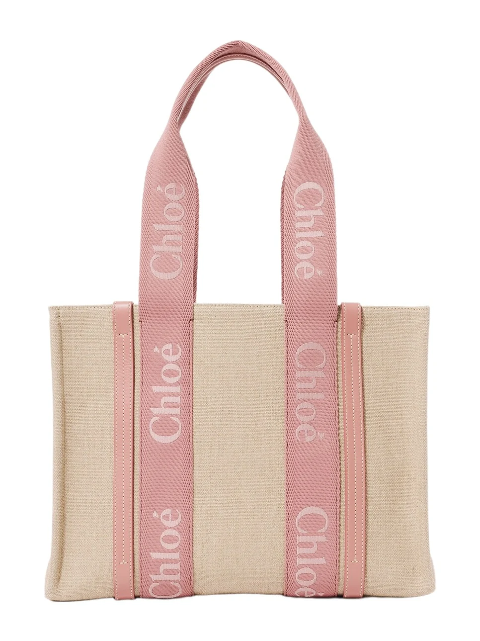 Chloé Woody tote bag in linen