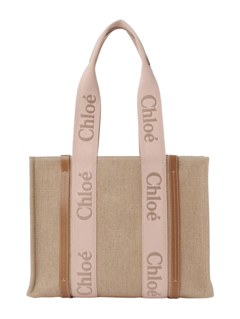 Chloé Woody tote bag in linen