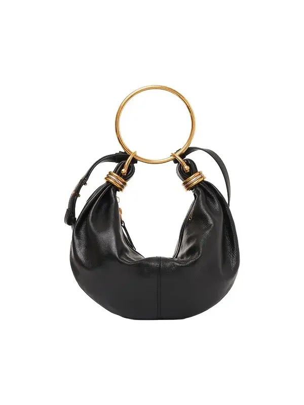 Small Bracelet Hobo bag in grained leather Small Bracelet Hobo bag in grained leather
