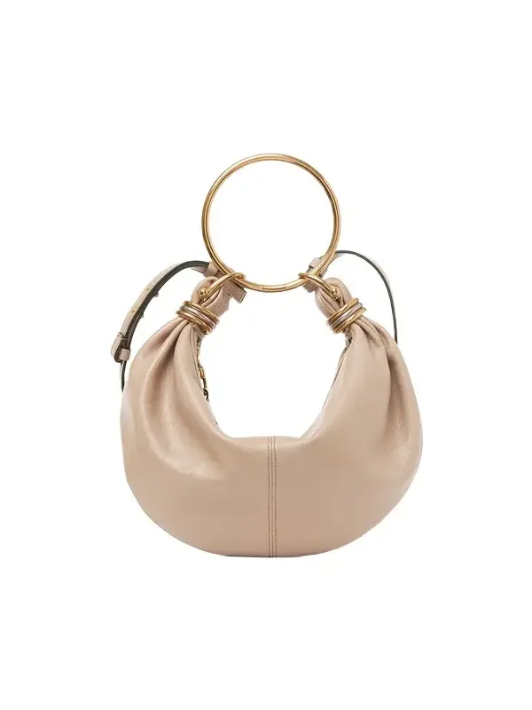 Small Bracelet Hobo bag in grained leather Small Bracelet Hobo bag in grained leather